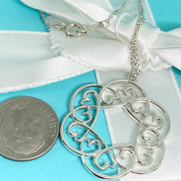 NEW Tiffany & Co. Loving Heart Swirl Medallion Necklace Paloma Picasso  925 - Picture 4 of 7